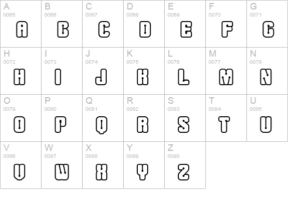 Clipe Open uppercase A-Z preview