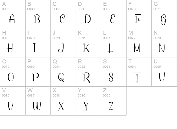 Clipper Script (Personal Use) uppercase A-Z preview