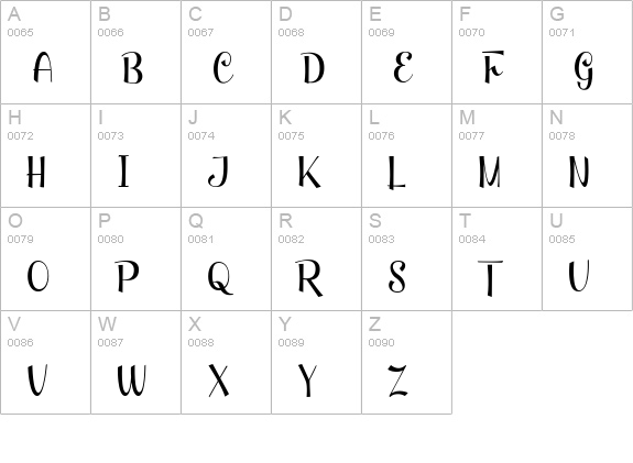 Clipper Script Fat (Personal Use) uppercase A-Z preview
