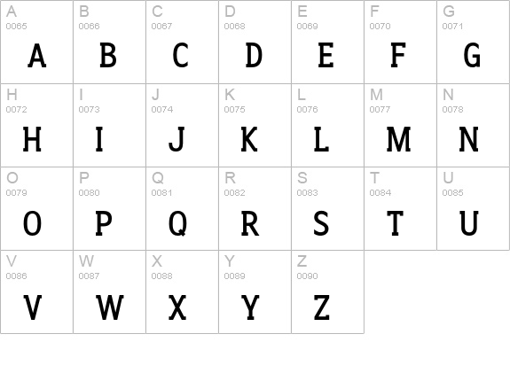 Clique-SerifBold uppercase A-Z preview