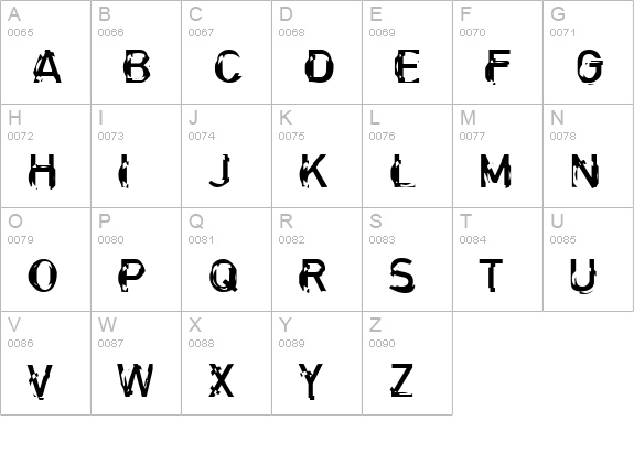 Clockwork Regular uppercase A-Z preview