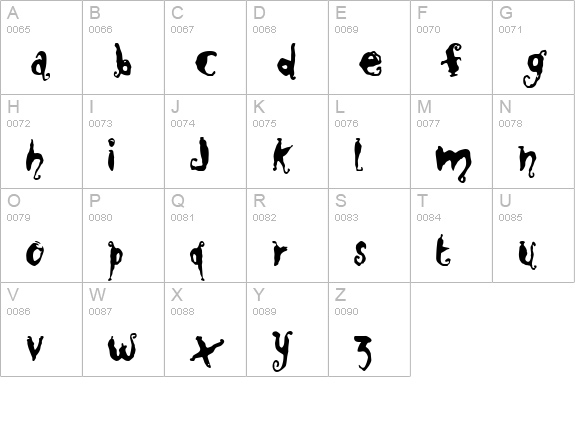 Close to Me uppercase A-Z preview