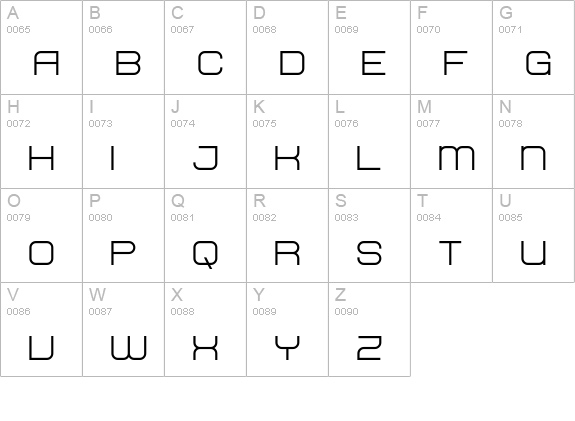 closeHookline Straight uppercase A-Z preview