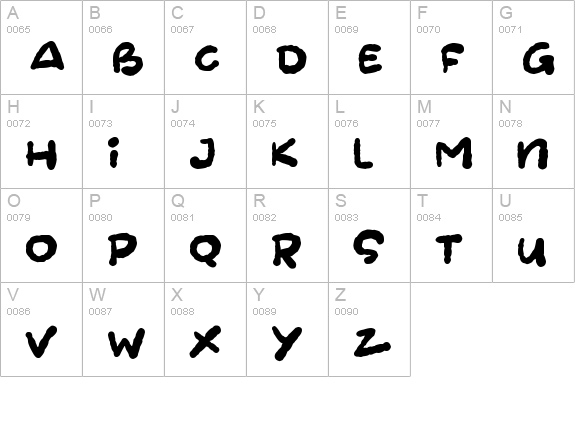 Cloudheads
 uppercase A-Z preview