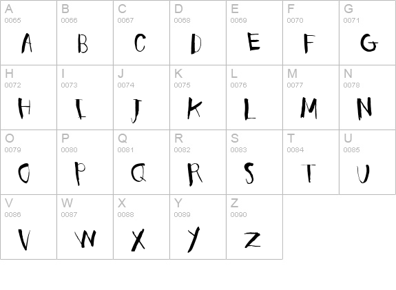 Clubhouse uppercase A-Z preview