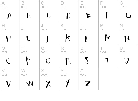 Clubhouse Medium uppercase A-Z preview