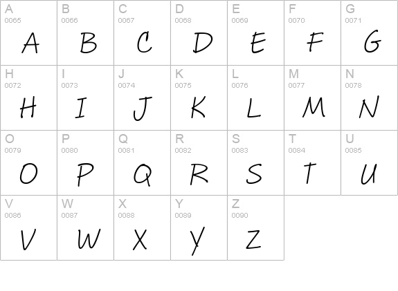 CluffHmk uppercase A-Z preview