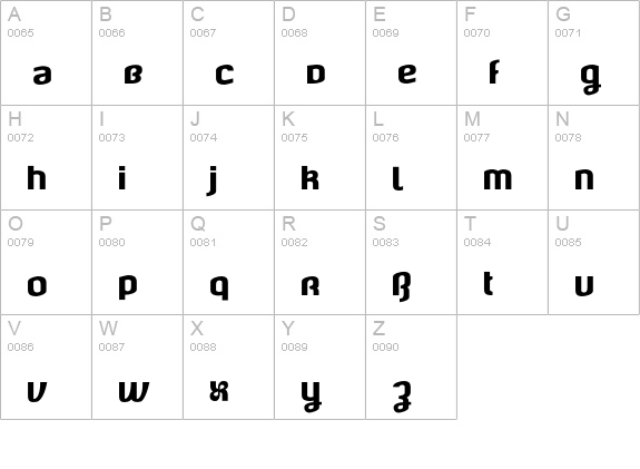 Cluster-Regular uppercase A-Z preview