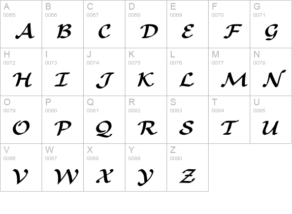 CM_MathSymbol Bold  uppercase A-Z preview