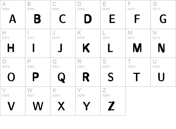 CM_SansSerifCondensed DemiBold  uppercase A-Z preview