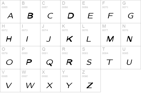 CM_SansSerifQuotation Italic  uppercase A-Z preview
