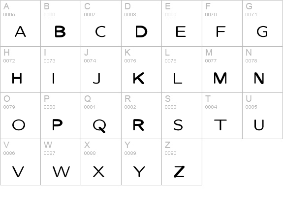 CM_SansSerifQuotation Regular  uppercase A-Z preview