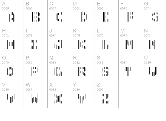 CMC7 uppercase A-Z preview