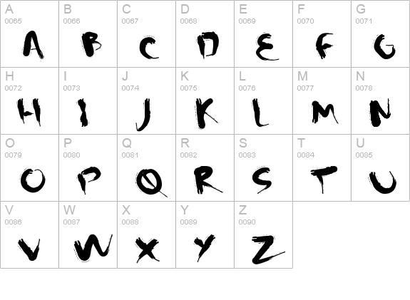 CMSquish uppercase A-Z preview