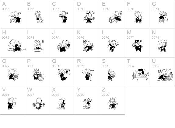 Cobb Shinn Stock Cuts uppercase A-Z preview