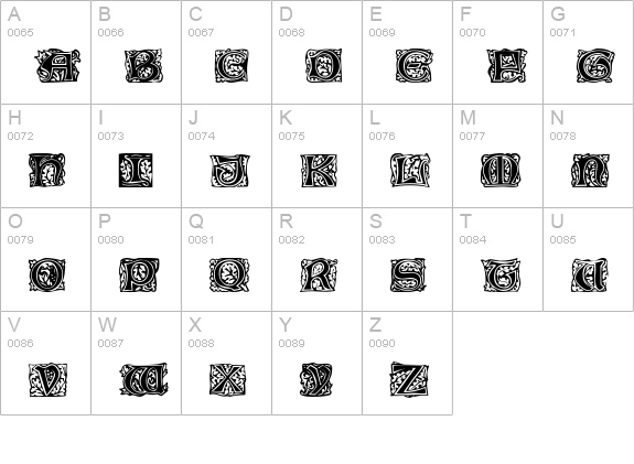 CobleighTitlingCaps uppercase A-Z preview