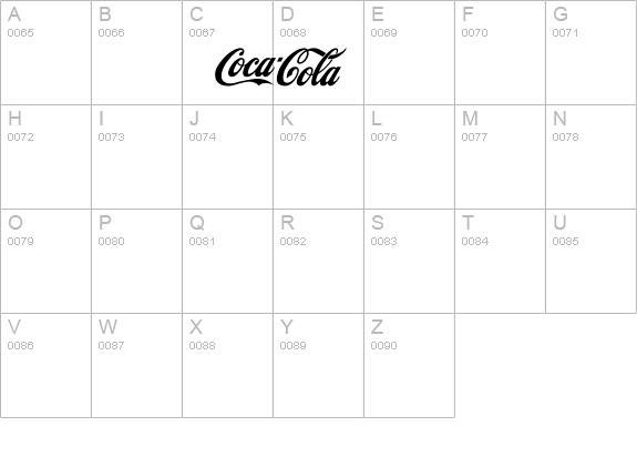 CocaCola uppercase A-Z preview