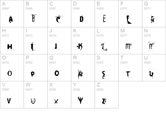 Cocaine Sans uppercase A-Z preview