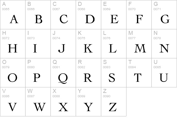 Cochinchine uppercase A-Z preview