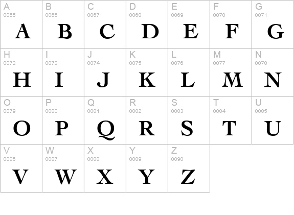 Cockney-Bold uppercase A-Z preview