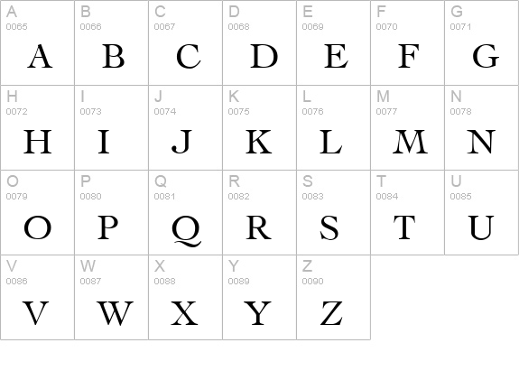 Cocktail Regular uppercase A-Z preview