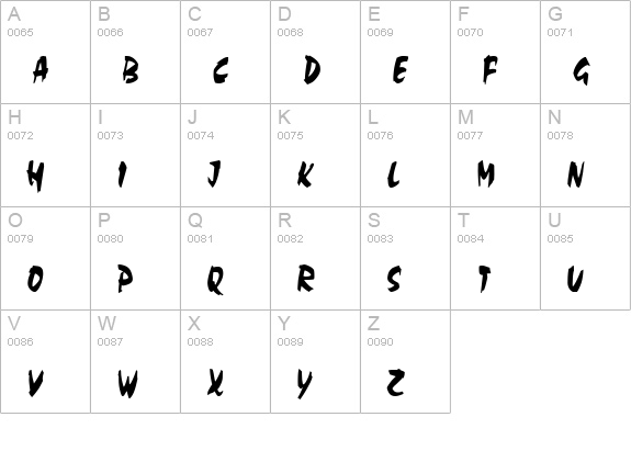 Cocoa Thin Normal uppercase A-Z preview