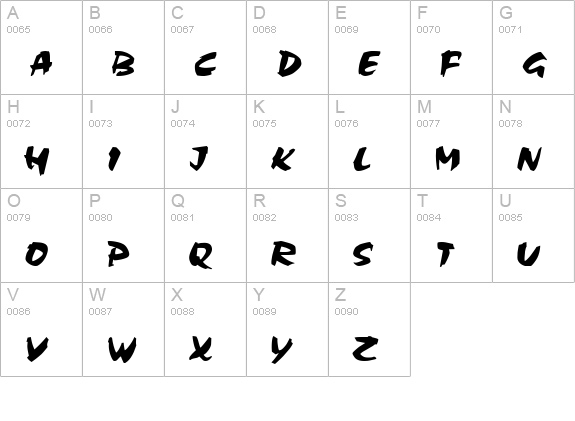 Cocoa Wide Normal uppercase A-Z preview