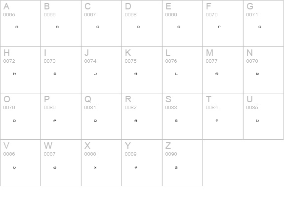 Code Of Life BRK uppercase A-Z preview
