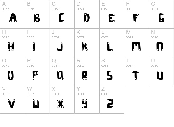 CODON uppercase A-Z preview