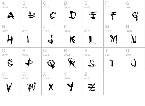 CoercionNaked uppercase A-Z preview