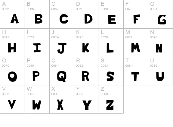 Cof uppercase A-Z preview
