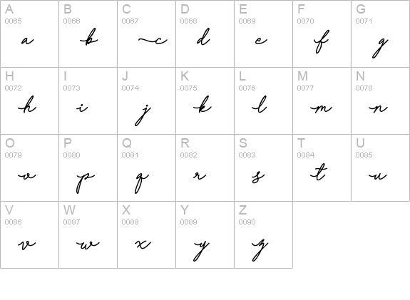 Coffee Signs uppercase A-Z preview