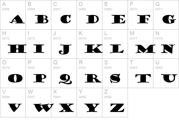 CoffeeSackExtended Normal uppercase A-Z preview