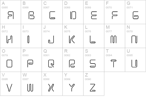 Coil-Regular uppercase A-Z preview