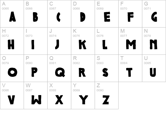 Colcothar uppercase A-Z preview