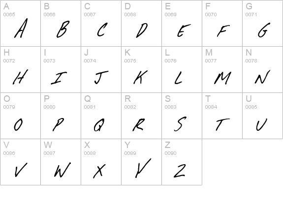 ColdSpaghetti BTN uppercase A-Z preview