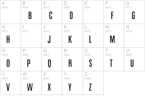 ColiseumLight uppercase A-Z preview