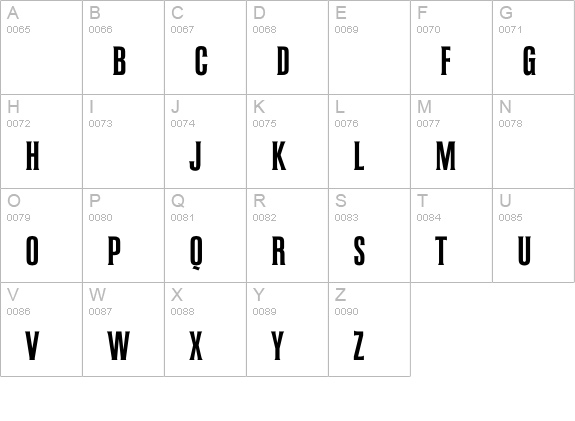 ColiseumMedium uppercase A-Z preview