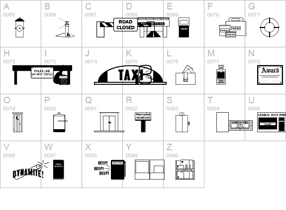 Collected Dings JL uppercase A-Z preview