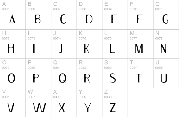 Colony uppercase A-Z preview