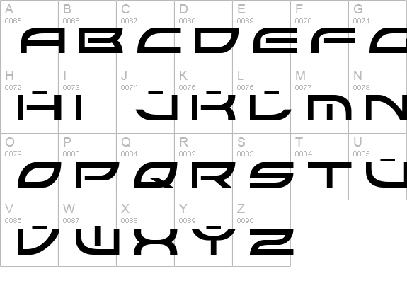 Colony Wars Normal uppercase A-Z preview