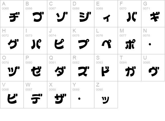 Colopocle-KT uppercase A-Z preview