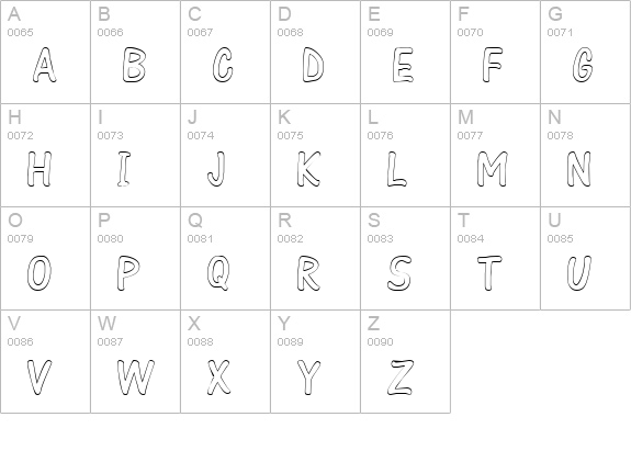 ColorFont uppercase A-Z preview