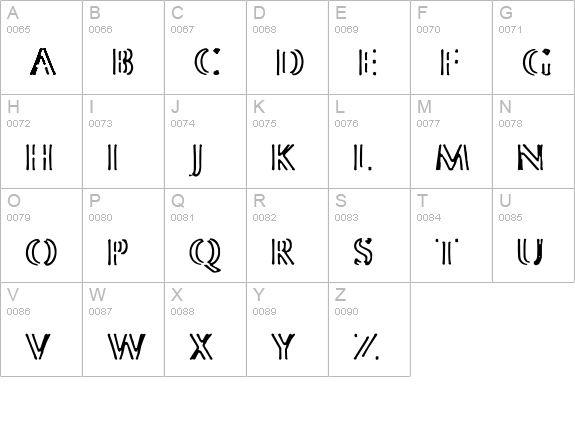 Colour Brush uppercase A-Z preview