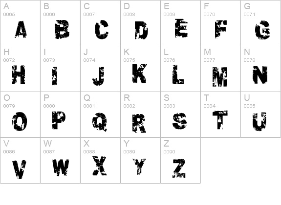 Colton Grundy wicked6th uppercase A-Z preview