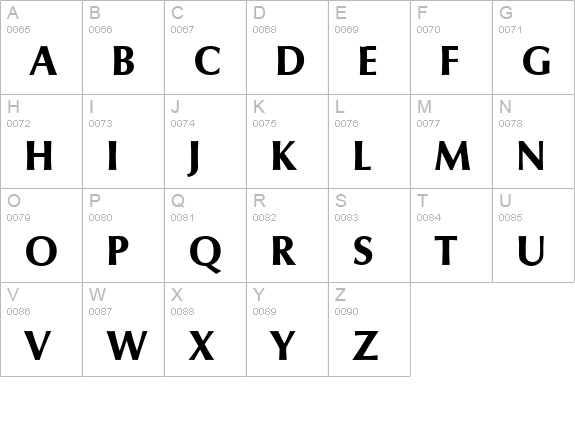 ColumbiaSerial-Xbold-Regular uppercase A-Z preview