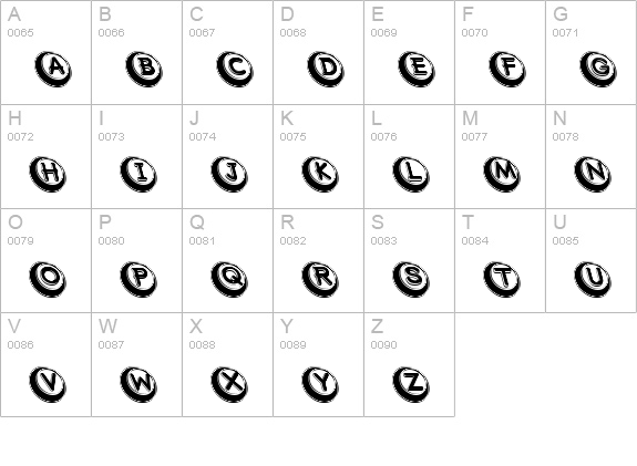 COM (sRB) uppercase A-Z preview