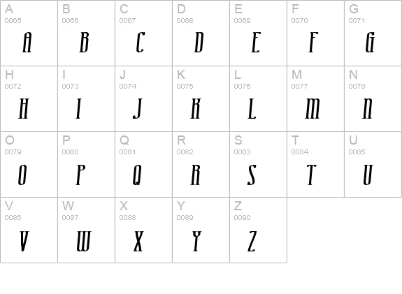 Combustion I BRK uppercase A-Z preview