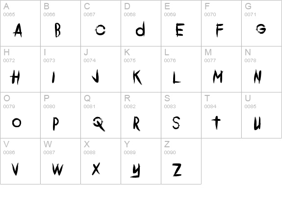 Comeback Of The Damned uppercase A-Z preview