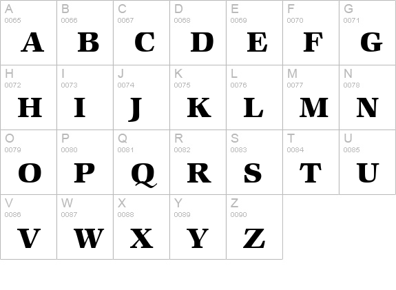 Comenius Antiqua Bold uppercase A-Z preview